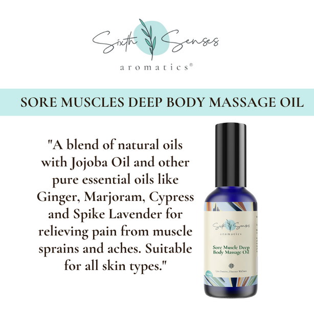 Sixth Senses Aromatics Sore Muscle Deep Body Massage Oil 100ml