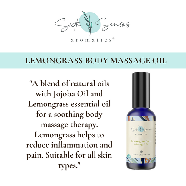 Sixth Senses Aromatics Lemongrass Body Massage Oil 100ml