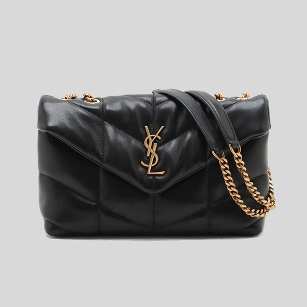 SAINT LAURENT YSL Toy Puffer In Lambskin Black RS-759337