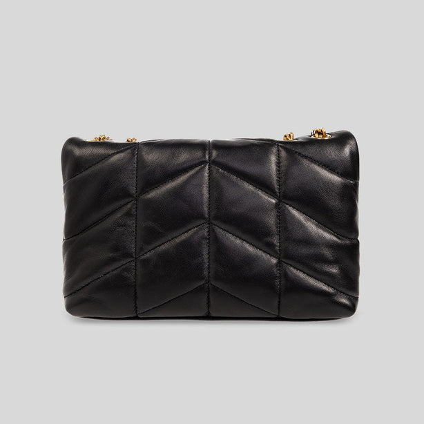 SAINT LAURENT YSL Toy Puffer In Lambskin Black RS-759337