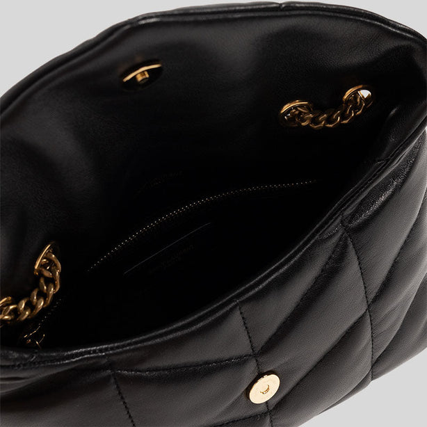 SAINT LAURENT YSL Toy Puffer In Lambskin Black RS-759337