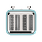 Jukebox Series 4-Slice Bread Toaster (Mint)