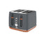 Odette Otto Series 4-Slice Bread Toaster (Grey)