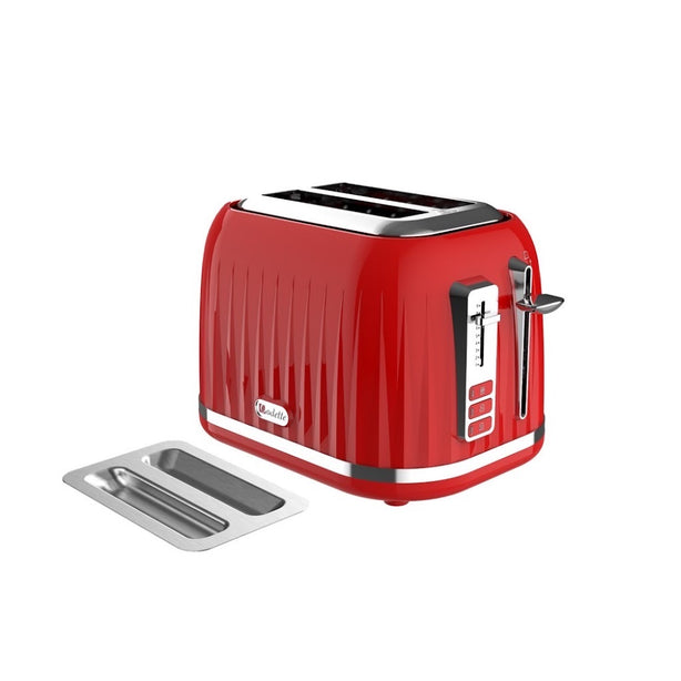 Odette Jukebox Series 2-Slice Bread Toaster (Red)