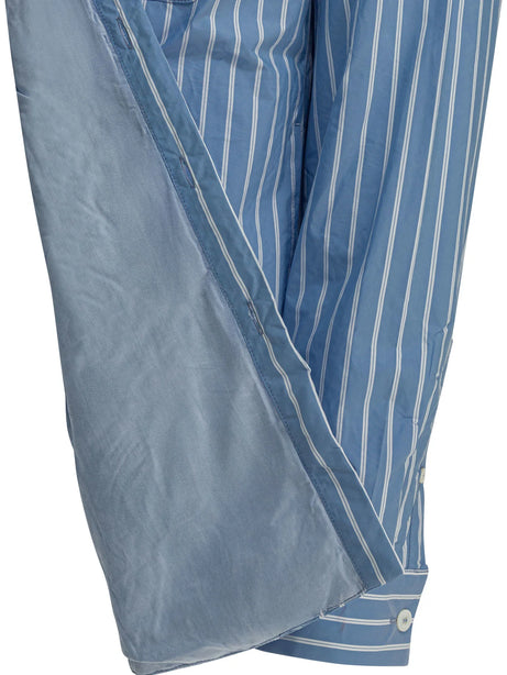 Prada Striped overshirt jacket - Light Blue