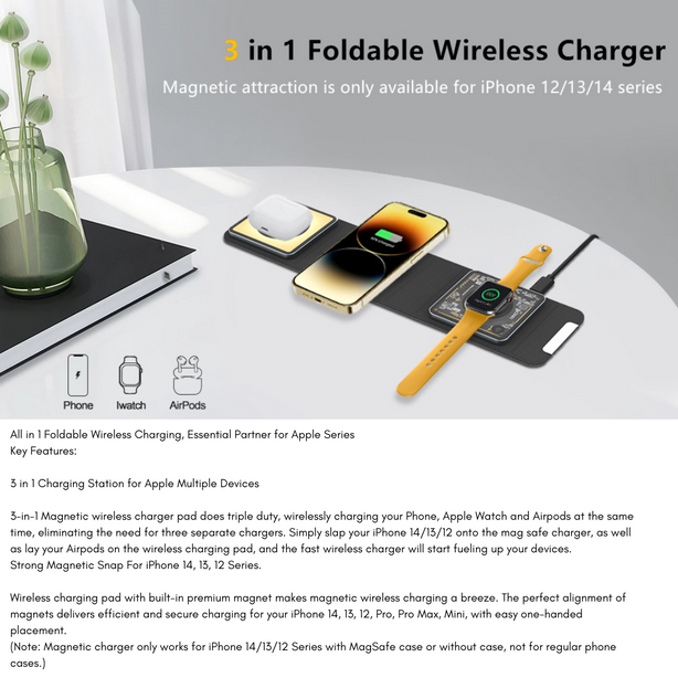 WiWU Wi-W001 3 in 1 wireless charger