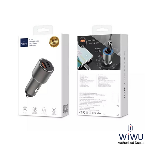 WiWU PC100 Car USB Charger