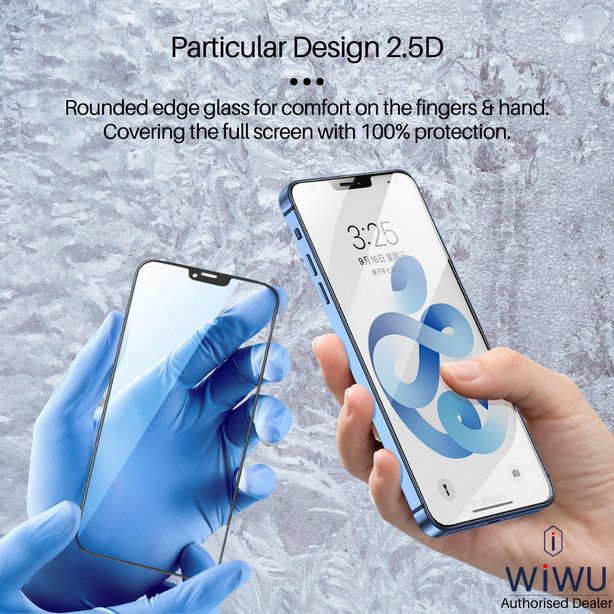 WiWU iVista Tempered Glass Screen Protector for iPhone 12/13/14