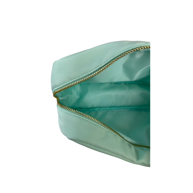 StitchesandTweed Zzical Zipper Mint Cosmetic Pouch Large