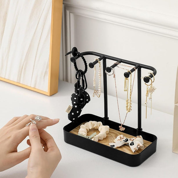 StitchesandTweed Jewellery Holder Organizer Stand - Black