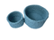 StitchesandTweed Creras Crochet Round Vanity Organizer Teal Basket - Set of 2