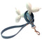 LEASh Pet Leash Biothane - Dusty Blue Matte Rose Gold Hardware