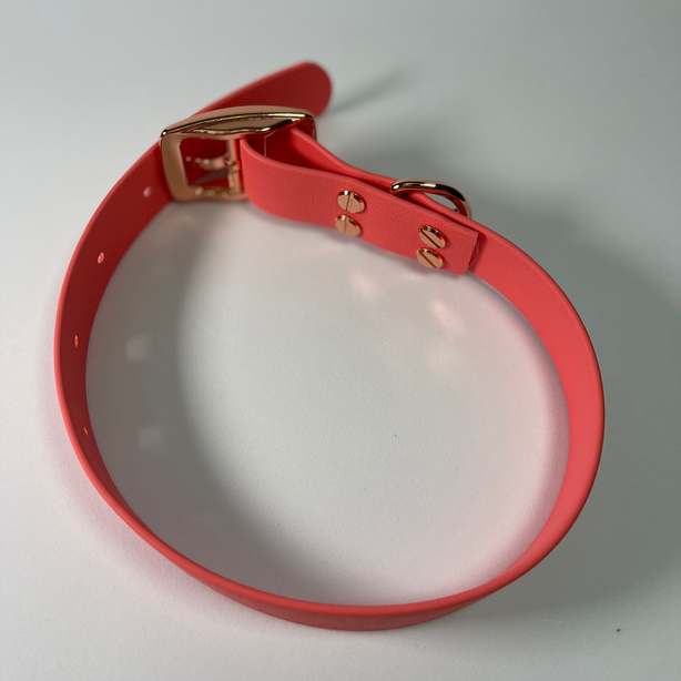 LEASh Pet Collar Biothane - Taffy Pink Rose Hardware