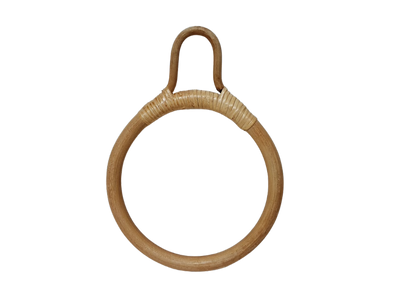 StitchesandTweed Rattan Towel Holder - Natural