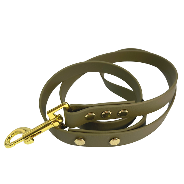 LEASh Pet Leash Biothane - Mosh Gold Hardware