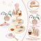 StitchesandTweed Play Pretend Tea Party Wooden Dessert Play Set for Toddlers