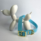LEASh Pet Collar Biothane - Sky Blue Gold Hardware