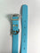 LEASh Pet Collar Biothane - Sky Blue Silver Hardware