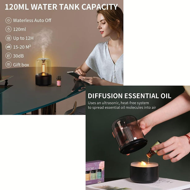 StitchesandTweed Candlelight Aroma Diffuser - Black