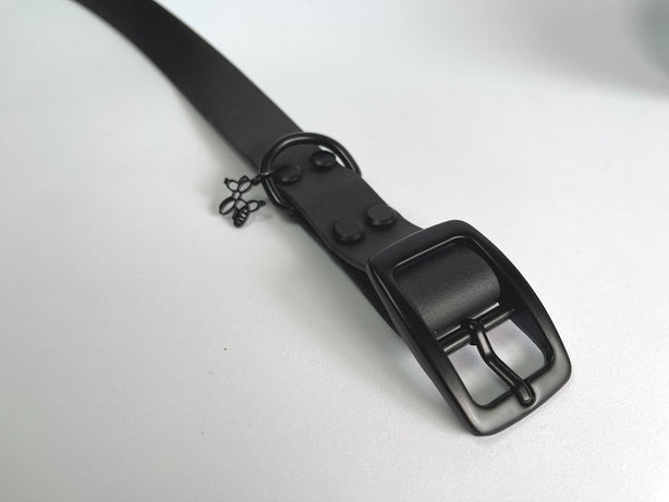 LEASh Pet Collar Biothane - Pure Black