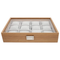 StitchesandTweed Natural Wood 12 Slot Watch Organizer Case