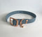 LEASh Pet Collar Biothane - Dusty Blue Rose Hardware