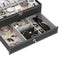 StitchesandTweed 12 Slot Watch Box 2 Tier Organizer - Black