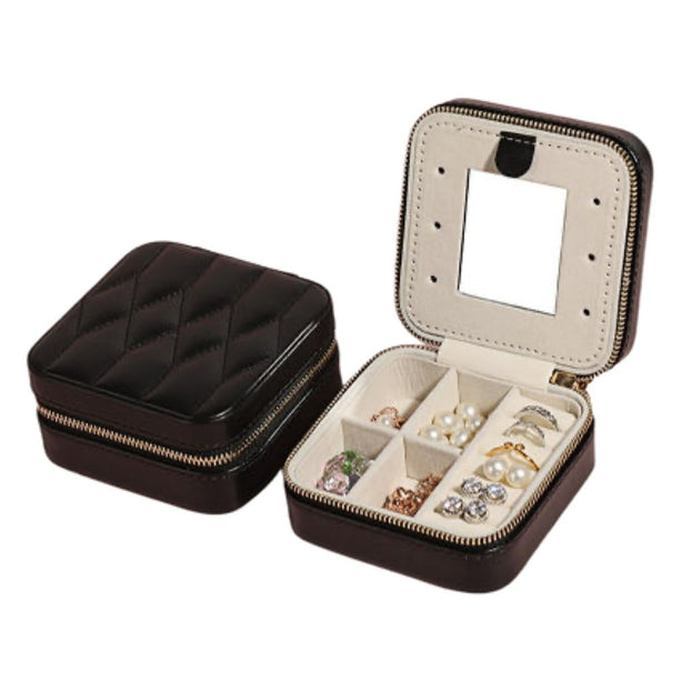 StitchesandTweed Dford Jewellery Box with Mirror - Noir