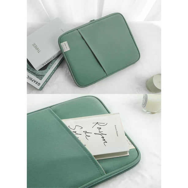 StitchesandTweed Sage Green Laptop Sleeve