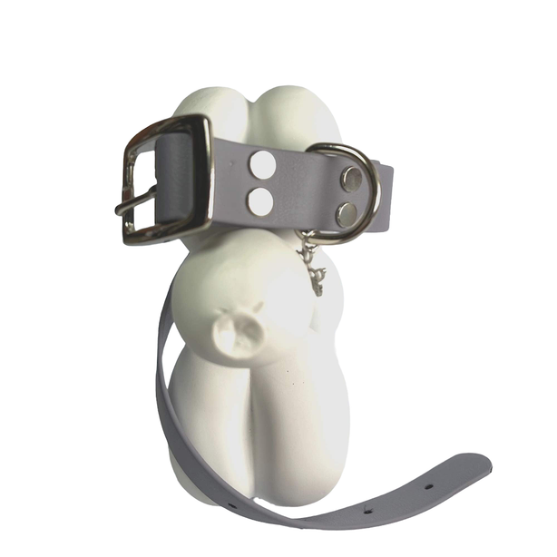 LEASh Pet Collar Biothane - Periwinkle Silver Hardware
