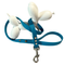 LEASh Pet Leash Biothane - Ocean Blue Silver Hardware