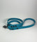 LEASh Pet Leash Biothane - Ocean Blue Black Hardware
