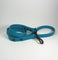 LEASh Pet Leash Biothane - Ocean Blue Black Hardware
