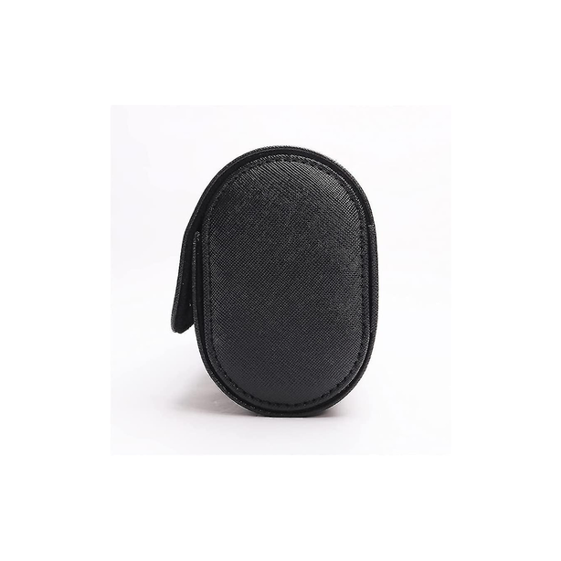 StitchesandTweed Leather 2 Slot Watch Roll Holder Organizer - Black