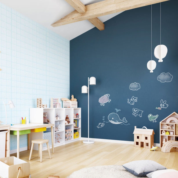 StitchesandTweed Chalkboard Wallpaper - Teal