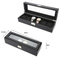StitchesandTweed Matte Leatherette 6 Slot Watch Organizer Case
