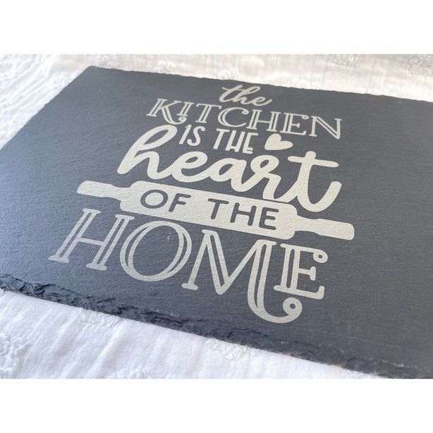 StitchesandTweed Slate Serving Plate - Charcuterie Board Kitchen Is The Heart Of The Home