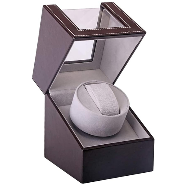StitchesandTweed Automated Single Watch Winder - Brown