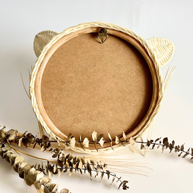 StitchesandTweed Rattan Cat Mirror