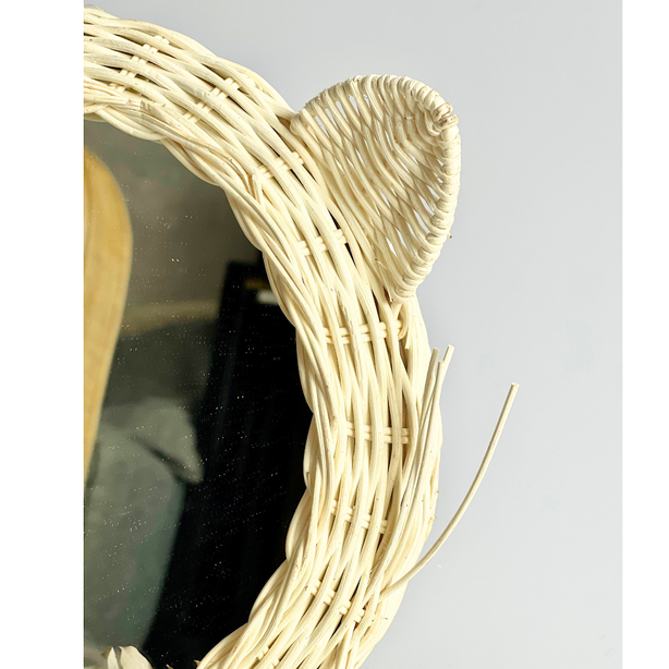 StitchesandTweed Rattan Cat Mirror