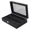 StitchesandTweed Matte Leatherette 12 Slot Watch Organizer Case