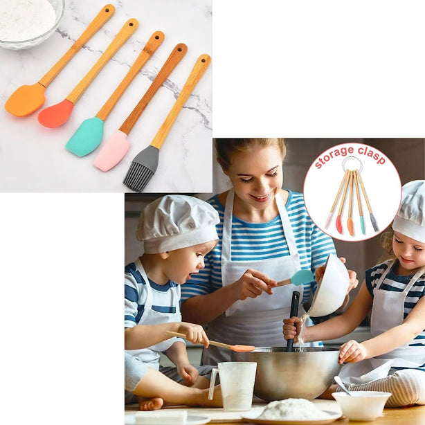StitchesandTweed Mini Spatula Baking Utensil Set of 5