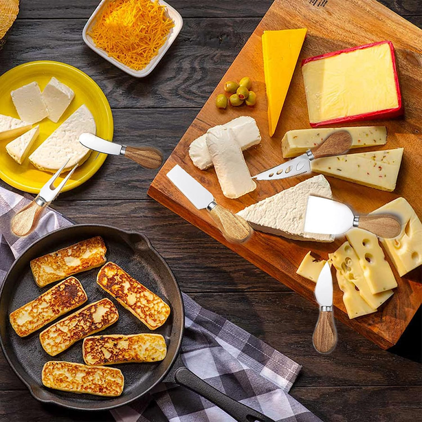 StitchesandTweed 6 Piece Stainless Steel Cheese Knife Collection