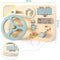 StitchesandTweed Montessori Toy Steering Wheel Wooden Busy Board Sensory Toy