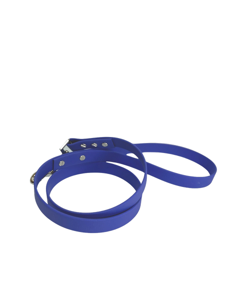 LEASh Pet Leash Biothane - Berry Blue Silver Hardware