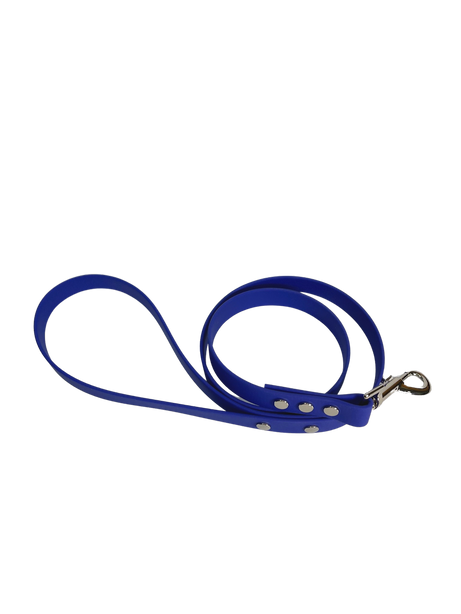 LEASh Pet Leash Biothane - Berry Blue Silver Hardware