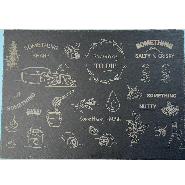 StitchesandTweed Slate Serving Plate - Charcuterie Board
