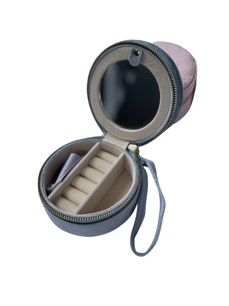 StitchesandTweed Vions Velvet Travel Jewellery Box