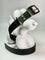 LEASh Pet Collar Biothane - Black Silver Hardware