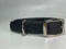 LEASh Pet Collar Biothane - Black Silver Hardware